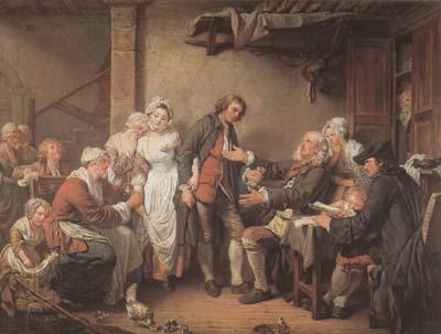 Jean Baptiste Greuze L'Accordee du Village (mk08) oil painting image